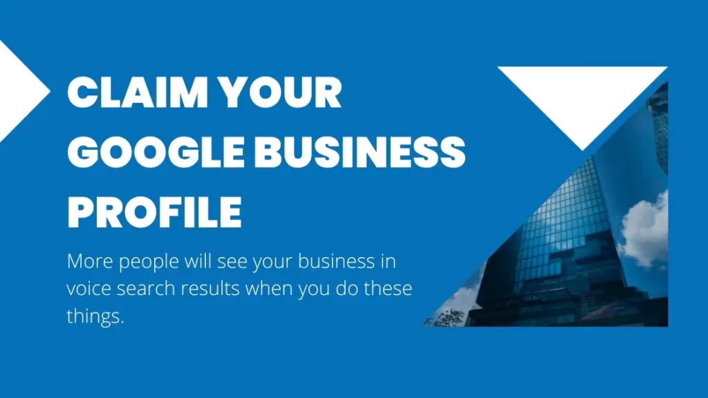 Claim your Google Business Profile